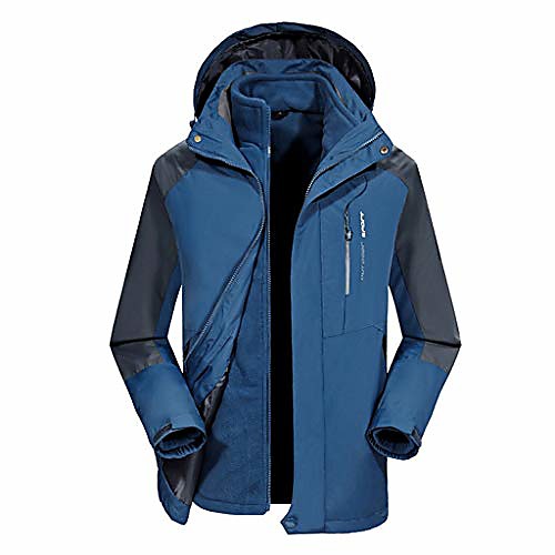 

Men's Hiking 3-in-1 Jackets Winter Outdoor Waterproof Lightweight Windproof Breathable Winter Jacket Top Fishing Climbing Camping / Hiking / Caving Lake blue Color blue Red Gray / Quick Dry