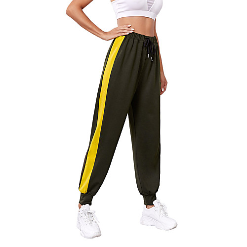 

Women's Sweatpants Joggers Jogger Pants Athletic Bottoms Drawstring Spandex Gym Workout Running Jogging Training Exercise Thermal Warm Breathable Soft Sport Black / Yellow / Stretchy / Athleisure