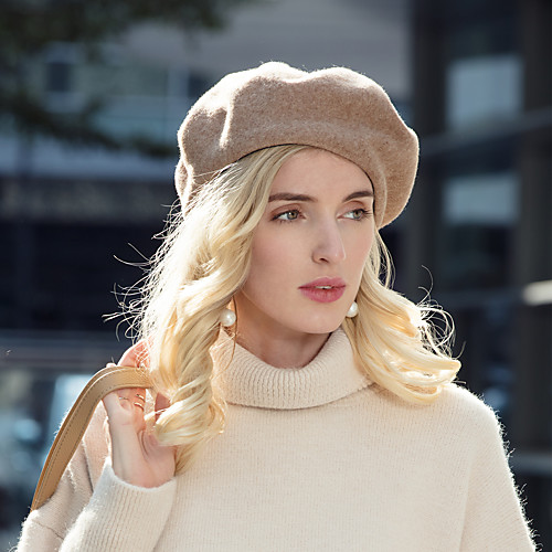 

Headwear Casual / Daily 100% Wool Hats with Solid 1pc Casual / Daily Wear Headpiece