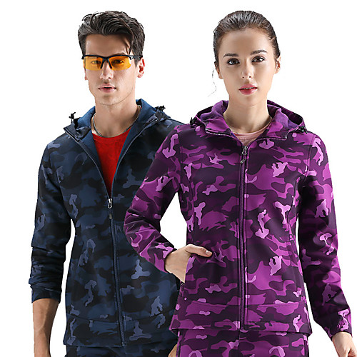 

Women's Hiking Softshell Jacket Hiking Jacket Winter Outdoor Camo Waterproof Lightweight Windproof Fleece Lining Jacket Top Fishing Climbing Camping / Hiking / Caving Purple Dark Purple Fuchsia
