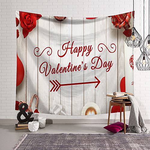 

Valentine's Day Wall Tapestry Art Decor Blanket Curtain Hanging Home Bedroom Living Room Decoration Love Heart