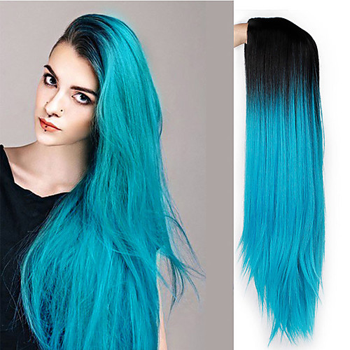 

Synthetic Wig Natural Straight Middle Part Wig Medium Length A10 A11 A12 A1 A2 Synthetic Hair Women's Cosplay Party Fashion Blue Green