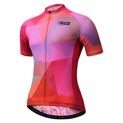

21Grams Women's Short Sleeve Cycling Jersey Red Bike Jersey Mountain Bike MTB Road Bike Cycling Breathable Sports Clothing Apparel / Athletic