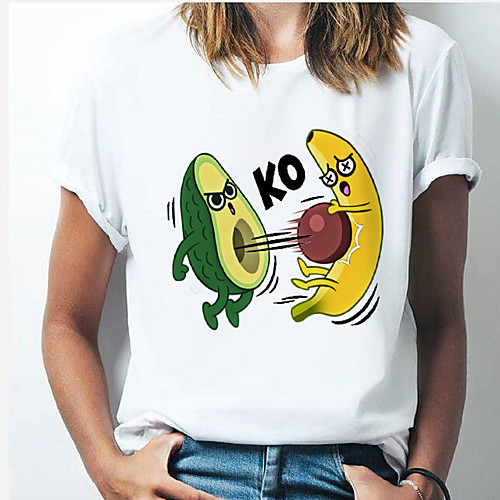 

Women's Plus Size Print Animal T shirt Shirt Large Size Round Neck Short Sleeve Tops Big Size