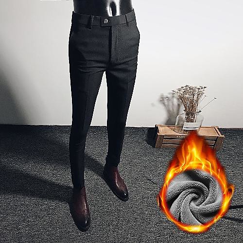 

Black / Gray Solid Colored Standard Fit Spandex / Cotton / Polyester Suit - Notch No Buttons