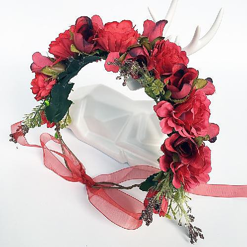 

Wedding Sweet Fabric Headpiece with Flower 1 pc Wedding / Special Occasion Headpiece