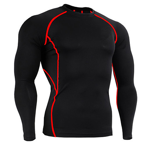 

Arsuxeo Men's Long Sleeve Compression Shirt Tee Tshirt Base Layer Base Layer Top Athletic Winter Elastane Ultraviolet Resistant Quick Dry Breathable Yoga Gym Workout Exercise & Fitness Racing