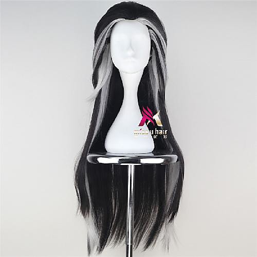 

Synthetic Wig Cosplay Wig Straight Asymmetrical Wig Medium Length Black Synthetic Hair 34 inch Women's Fashionable Design Cosplay Comfortable Black