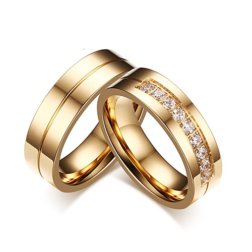 

couple's ring 2pcs silver alloy daily jewelry cute
