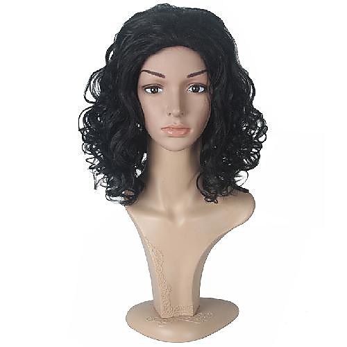 

Cosplay Costume Wig Jon Snow Game of Thrones Curly Asymmetrical Wig Short Black Synthetic Hair Men's Anime Cosplay Soft Black