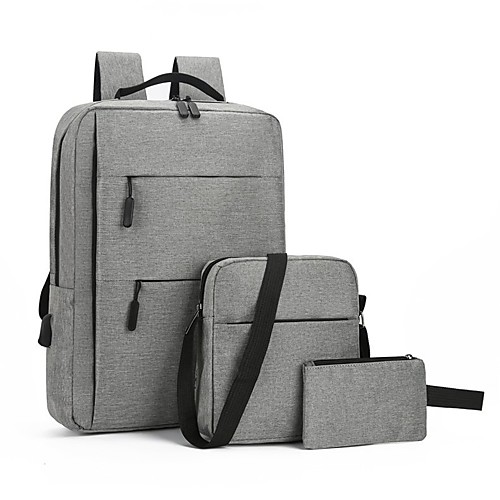 

Women's Unisex Oxford Cloth Special Material School Bag Rucksack Commuter Backpack Large Capacity Waterproof Zipper Solid Color Sports & Outdoor Daily Backpack Black Blue Red Gray