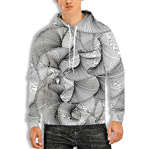 

Men's Pullover Hoodie Sweatshirt Graphic Optical Illusion 3D Print Daily 3D Print 3D Print Casual Hoodies Sweatshirts Gray