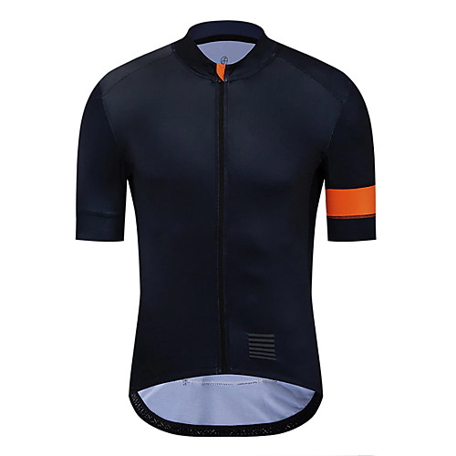 

21Grams Men's Short Sleeve Cycling Jersey Black Bike Jersey Mountain Bike MTB Road Bike Cycling Breathable Sports Clothing Apparel / Athletic