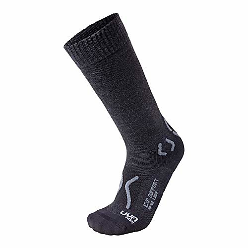 

women's explorer support lady's trekking socks, black melange/anthracite, 37/38