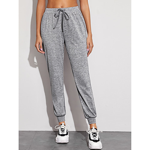 

Women's Sweatpants Joggers Jogger Pants Athletic Bottoms Drawstring Nylon Gym Workout Running Jogging Training Exercise Thermal Warm Breathable Soft Sport Solid Colored Gray / Stretchy / Athleisure