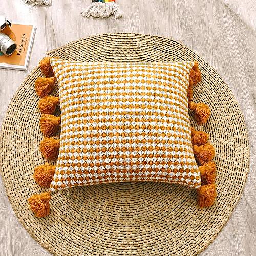 

cushion cover knitting yarn-dyed home office simplicity pillow case cover living room bedroom sofa cushion cover modern sample room cushion cover