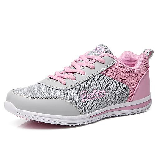 

Women's Sneakers Flat Heel Round Toe Sporty Daily Mesh Color Block Pink / White Pink / Grey Black
