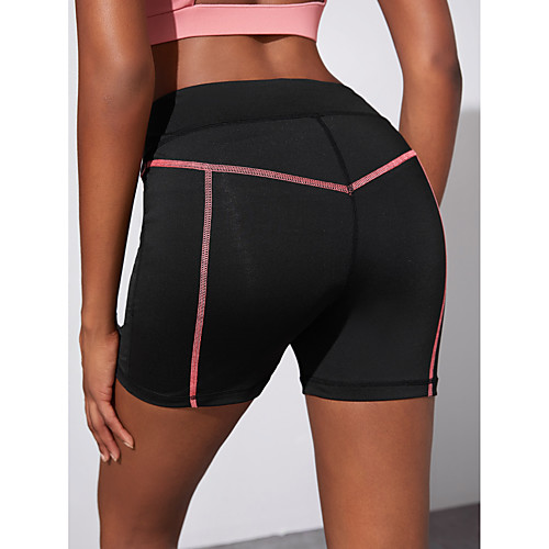 

Women's Compression Shorts Running Tight Shorts Athletic Bottoms Spandex Gym Workout Running Jogging Training Exercise Breathable Quick Dry Soft Sport Stripes Black / Stretchy / Athleisure