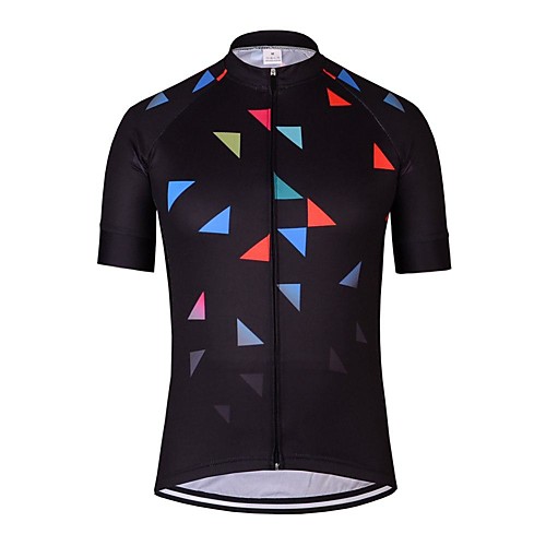 

21Grams Men's Short Sleeve Cycling Jersey Black Bike Jersey Mountain Bike MTB Road Bike Cycling Breathable Sports Clothing Apparel / Athletic