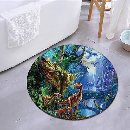 

dinosaur empire round mat carpet door mat bedroom living room carpet study room carpet kitchen bathroom anti-slip mat