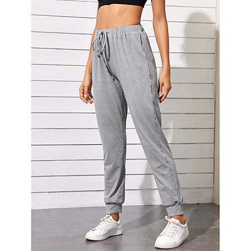

Women's Sweatpants Joggers Jogger Pants Athletic Bottoms Drawstring Nylon Gym Workout Running Jogging Training Exercise Thermal Warm Breathable Soft Sport Solid Colored Gray / Stretchy / Athleisure