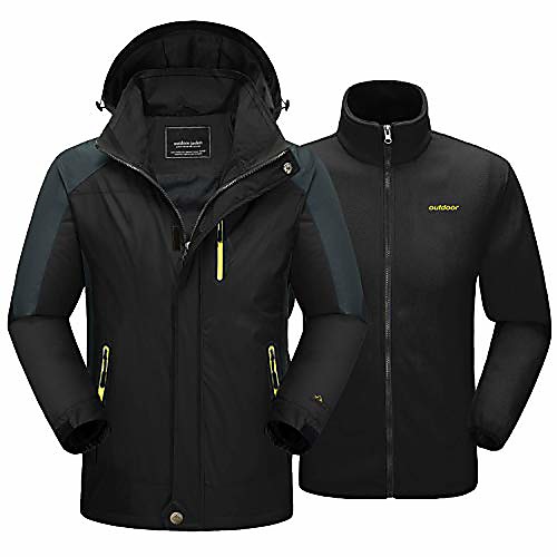 

Men's Hoodie Jacket Hiking Softshell Jacket Hiking Windbreaker Outdoor Lightweight Windproof Breathable Quick Dry Jacket Top Fishing Climbing Camping / Hiking / Caving Black Blue Red Green Dark Green