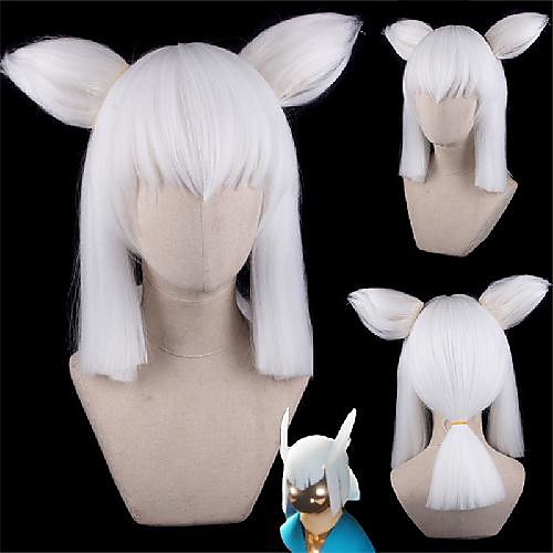 

Cosplay Wig Straight With Bangs Wig Long A15 A16 A17 A18 A19 Synthetic Hair Women's Anime Fashionable Design Cosplay White