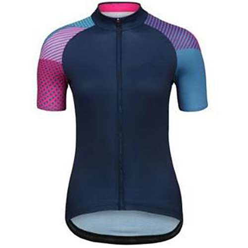 

21Grams Women's Short Sleeve Cycling Jersey Dark Navy Bike Jersey Mountain Bike MTB Road Bike Cycling Breathable Sports Clothing Apparel / Athletic