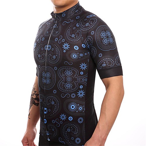 

21Grams Men's Short Sleeve Cycling Jersey Black Bike Jersey Mountain Bike MTB Road Bike Cycling Breathable Sports Clothing Apparel / Athletic