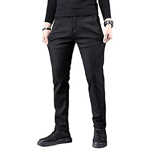 

thermal jeans men thermal pants snow pants lined winter pants winter jeans with fleece black w36