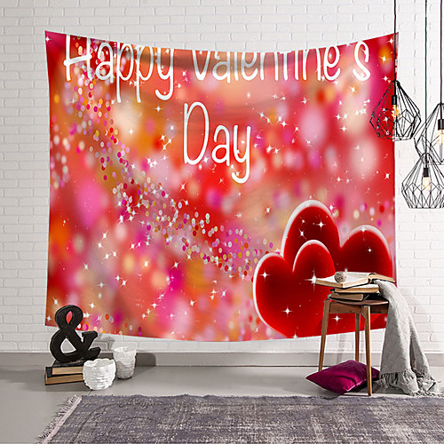 

Valentine's Day Wall Tapestry Art Decor Blanket Curtain Hanging Home Bedroom Living Room Decoration Heart