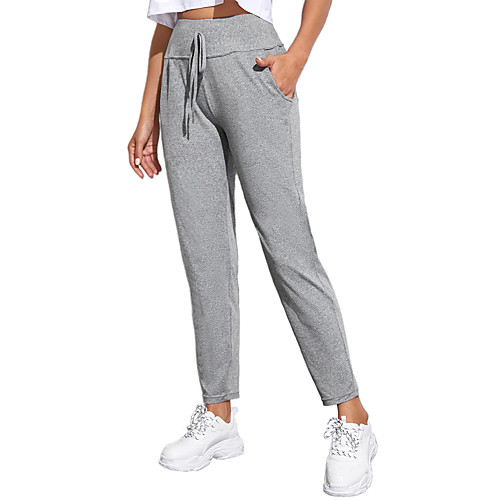 

Women's Sweatpants Joggers Jogger Pants Athletic Bottoms Drawstring Nylon Gym Workout Running Jogging Training Exercise Thermal Warm Breathable Soft Sport Solid Colored Gray / Stretchy / Athleisure