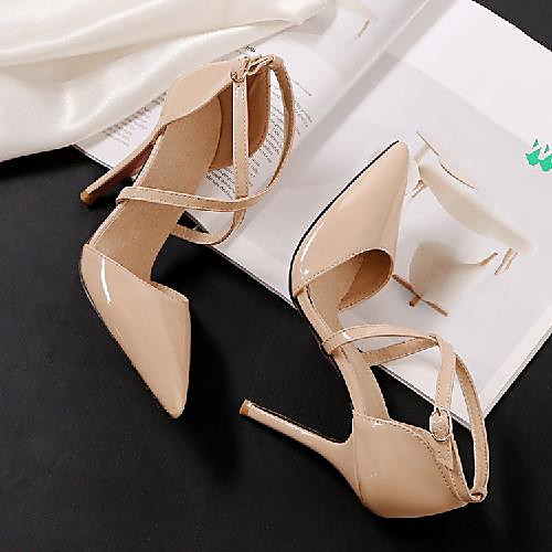 

Women's Heels Stiletto Heel Pointed Toe Daily PU Synthetics Almond White Black