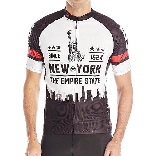 

21Grams Men's Short Sleeve Cycling Jersey White Bike Jersey Top Mountain Bike MTB Road Bike Cycling UV Resistant Quick Dry Sports Clothing Apparel / Athletic