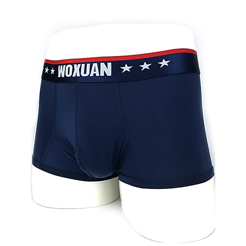 

Men's 1 Piece Basic Boxers Underwear - Normal Mid Waist Royal Blue S M L