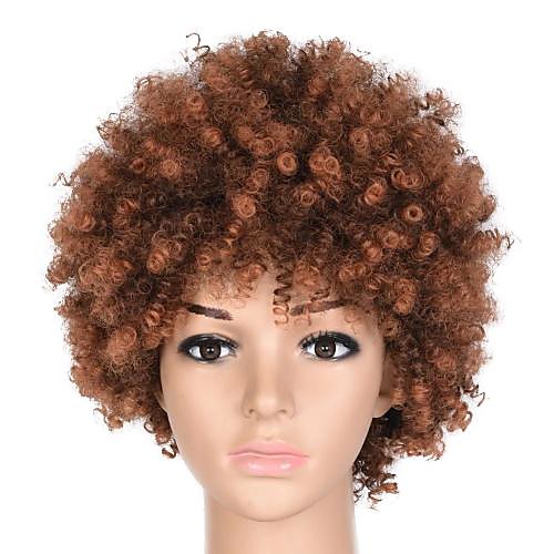 

Synthetic Wig Afro Curly Pixie Cut Layered Haircut Wig Short Brown Black Synthetic Hair 6 inch Women's Fashionable Design Exquisite Comfy Black Brown