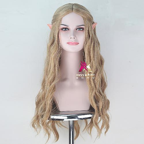 

Synthetic Wig Galadriel Hobbits Loose Curl Asymmetrical Wig Long Blonde Synthetic Hair 28 inch Women's Exquisite Comfy Blonde