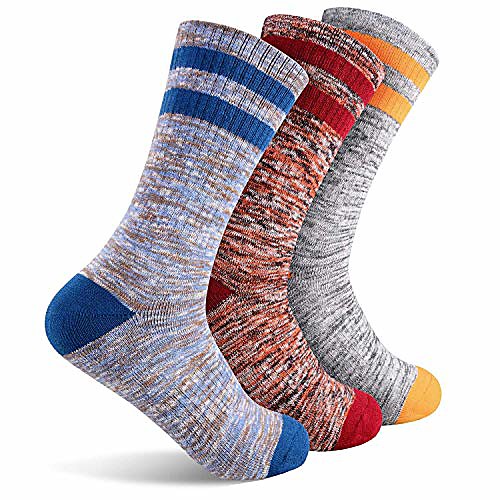 

hiking walking socks for women, multi-pack outdoor recreation socks moisture wicking crew socks - - medium