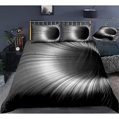 

black hole print 3-piece duvet cover set hotel bedding sets comforter cover with soft lightweight microfiber, include 1 duvet cover, 2 pillowcases for double/queen/king(1 pillowcase for twin/single)