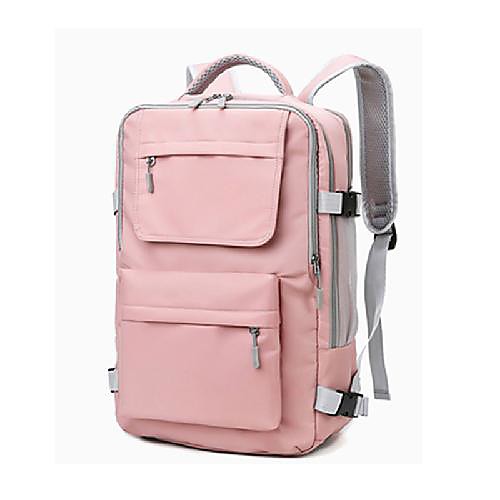 

Women's Unisex Oxford Cloth Special Material Commuter Backpack Large Capacity Waterproof Zipper Solid Color Sports & Outdoor Daily Backpack Black Purple Blushing Pink Gray