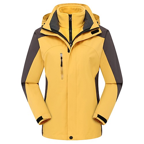 

women's ski jacket waterproof 3 in 1 winter jacket windproof warm fleece hooded snowboard mountain snow coat