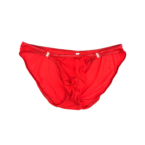 

Men's 1 Piece Basic Briefs Underwear - Normal Low Waist Light Blue Red Yellow One-Size