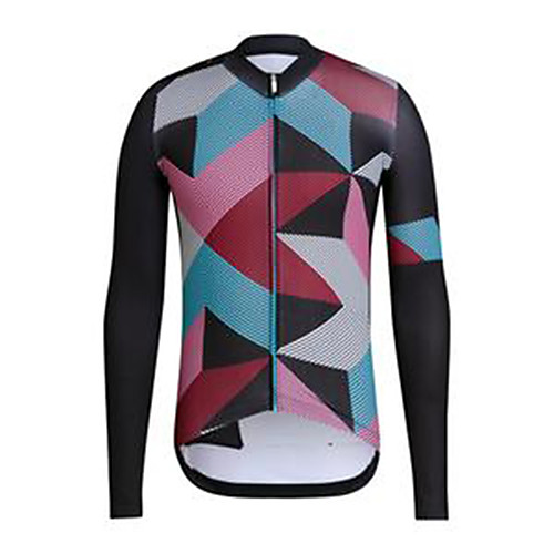 

21Grams Men's Long Sleeve Cycling Jersey Black Bike Jersey Mountain Bike MTB Road Bike Cycling Breathable Sports Clothing Apparel / Athletic