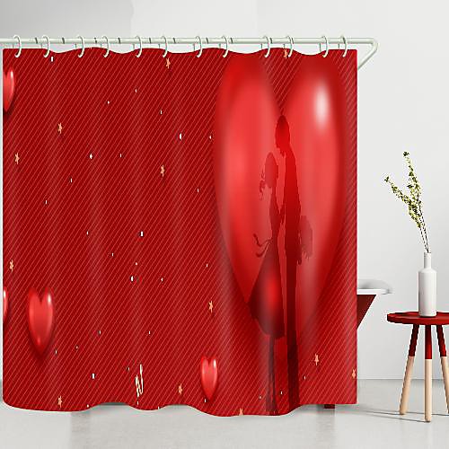 

valentine's day love couple digital printing shower curtain shower curtains hooks modern polyester new design