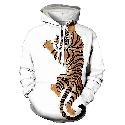 

Men's Pullover Hoodie Sweatshirt Graphic 3D Animal Print Daily 3D Print 3D Print Casual Hoodies Sweatshirts White