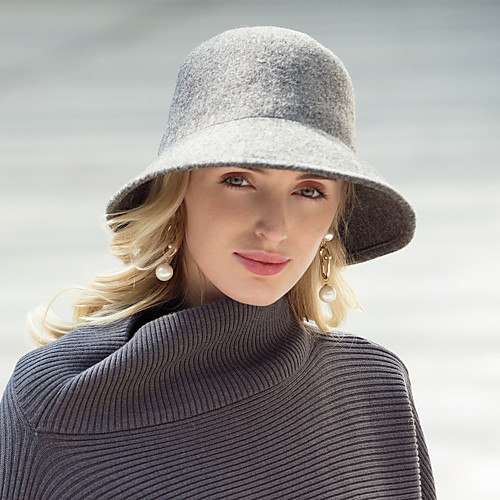 

Headwear Casual / Daily 100% Wool Hats with Bowknot / Solid 1pc Casual / Daily Wear Headpiece