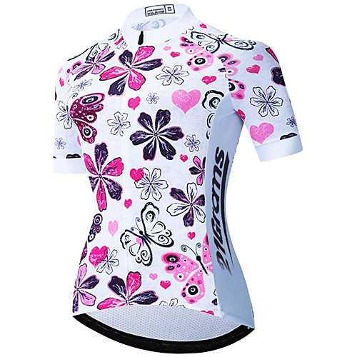 

21Grams Women's Short Sleeve Cycling Jersey White Bike Jersey Mountain Bike MTB Road Bike Cycling Breathable Sports Clothing Apparel / Athletic
