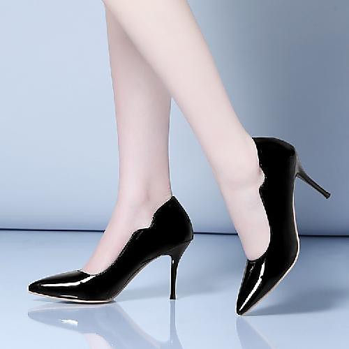 

Women's Heels Stiletto Heel Pointed Toe Daily PU Synthetics White Black Yellow