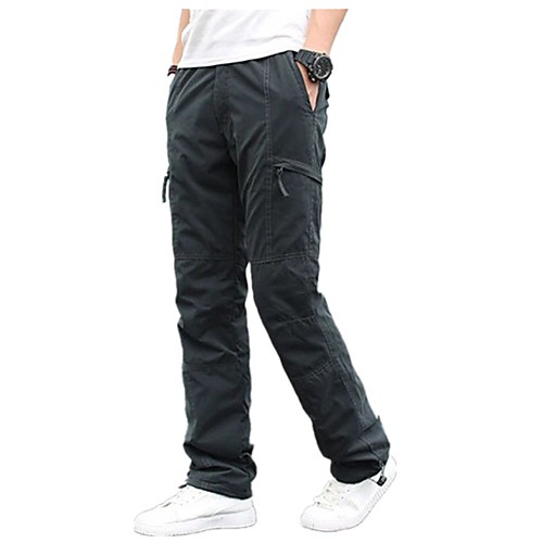 

Men's Hiking Cargo Pants Solid Color Winter Outdoor Fleece Lining Comfortable Anti-tear Multi-Pockets Cotton Bottoms Camel ArmyGreen Black Gray Fishing Climbing Camping / Hiking / Caving S M L XL XXL