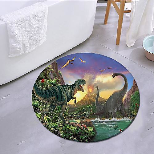 

dinosaur empire round mat carpet door mat bedroom living room carpet study room carpet kitchen bathroom anti-slip mat